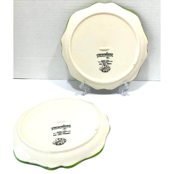 Temptations By Tara LOT Of 2 Dragonfly 8" Salad Luncheon Plate QVC Retired - Picture 3 of 4